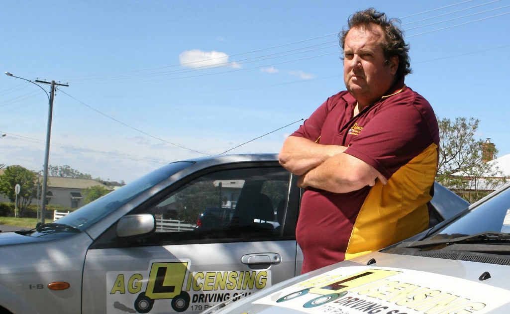 Driving instructor Andrew Gale is frustrated by the long waiting periods inflicted on learner drivers hoping to book a test.